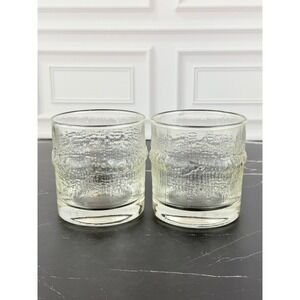 VTG PAIR (2) 1970s Iittala Niva Double Old Fashioned Whiskey Glasses ~ Mint!